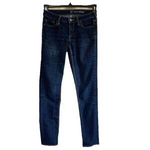 New York & Company Curvy Skinny Dark Wash Blue Stretch Jeans Size 2 Petite 27x29